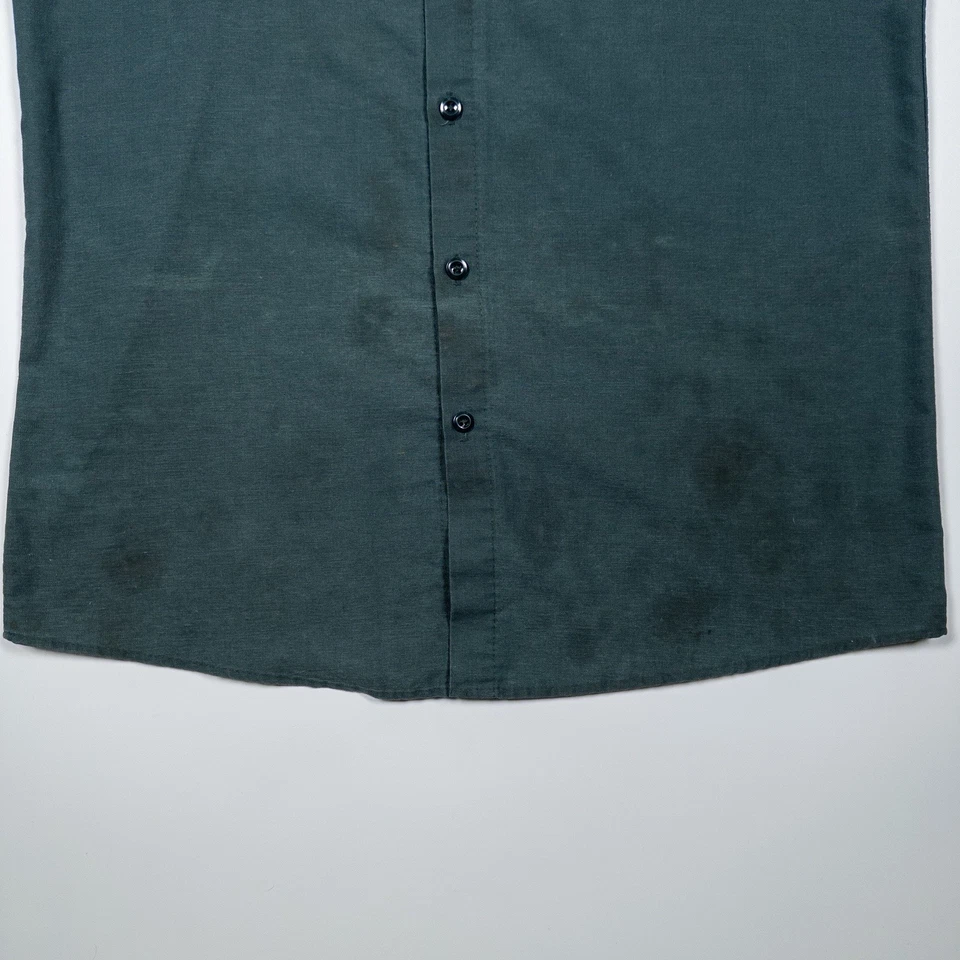 Red Kap Breckenridge Brewery Work Shirt Green Button Front Men’s Medium READ - Image 3 of 4