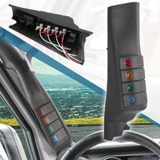 Interior Left A Pillar Switch Pod Panel With 4 Rocker Switches For Jeep Wrangler