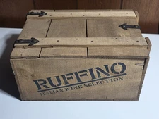 Ruffino Vintage Wooden Wine Crate Box Empty, Made in Italy