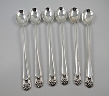 1847 Rogers International Silver 6 Iced Tea Spoons Silverplate Flatware