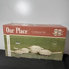 Our Place 13pc Cookware Set Limited Edition With Gold Knobs - Includes Lids -NEW
