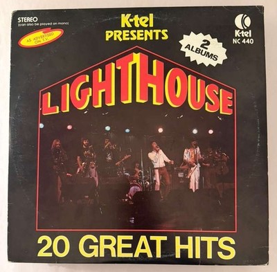 K-TEL PRESENTS LIGHTHOUSE - 20 GREAT HITS - VINYL 2LP NC440 BLACK - VG+ - A30