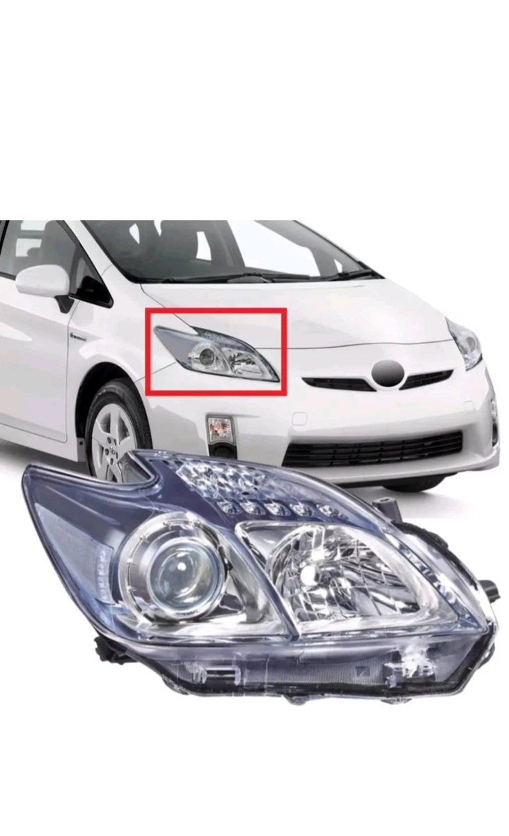 Halogen Headlight Assembly Set - Driver & Passenger - For 2010-2011 Toyota Prius - DOT/SAE Certified