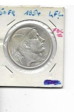 belgique monnaies prince charles type mercure 50 francs 1954 fl argent