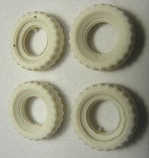 Dinky Toy 12 Smooth Car  Small Truck Tires 15mm White 4 ea 