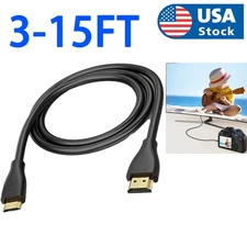 Mini HDMI to HDMI Cable Adapter Converter 4K UHD High Speed HD HDMI A to Mini C