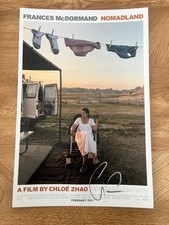 * CHLOE ZHAO * signed 12x18 poster * NOMADLAND *