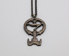W.A. Bolin of Sweden Sterling Silver Viking Key to Valhalla Pendant Necklace — photo 1