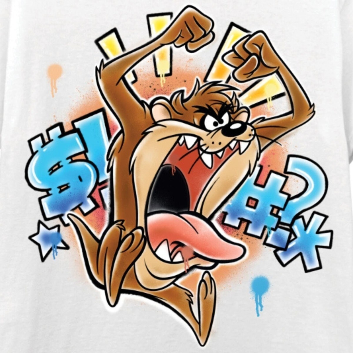 Warner Bros Looney Tunes Mens Taz T-Shirt - Tasmanian Devil Mens