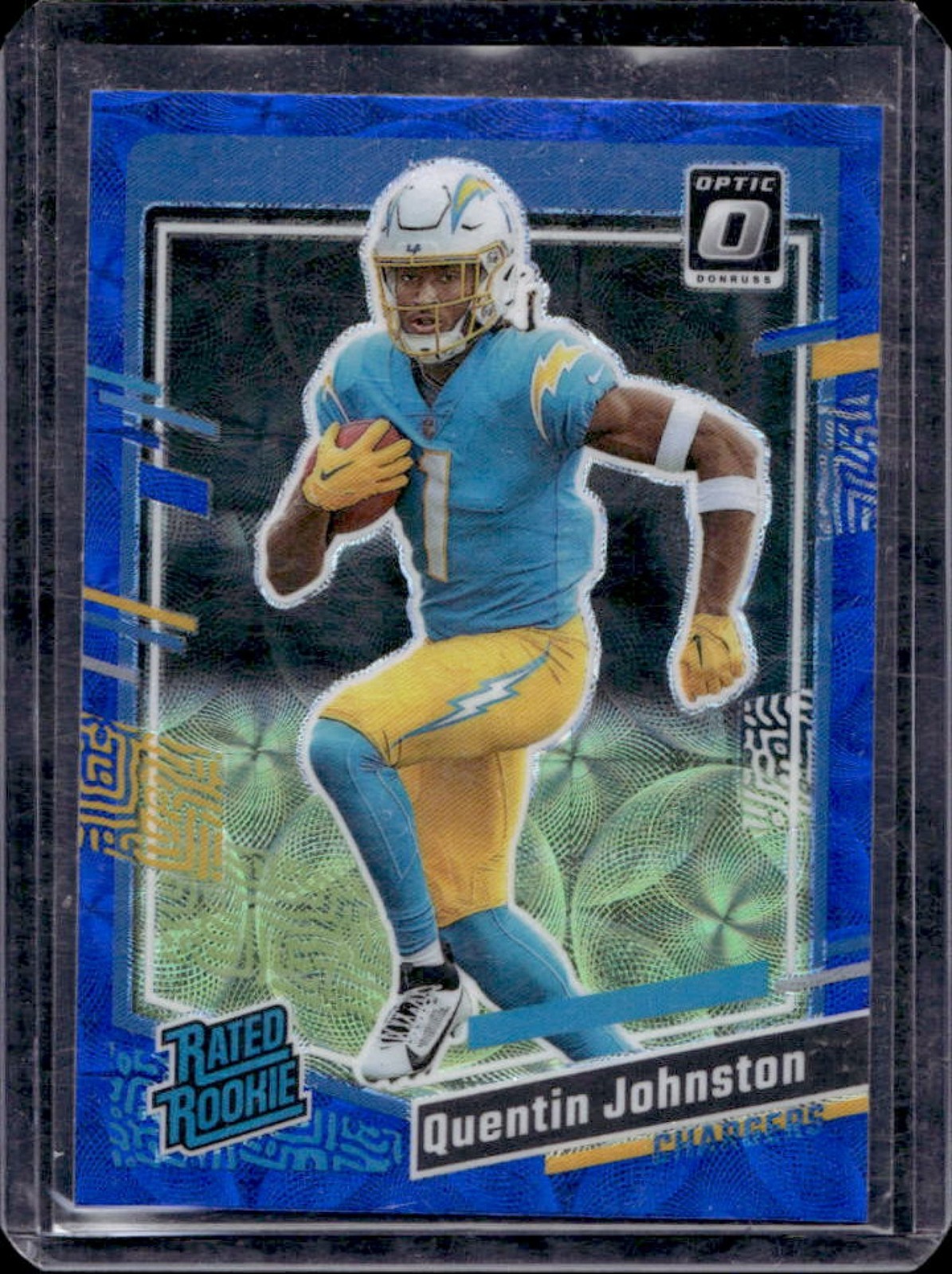 2023 Donruss Quentin Johnston Optic Rated Rookie Preview Blue Scope Prizm #353