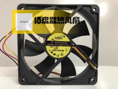 AD1212HB-A73GL DC12V 0.37A 12CM 12025 3-Wire Case Power Supply Cooling Fan #yr
