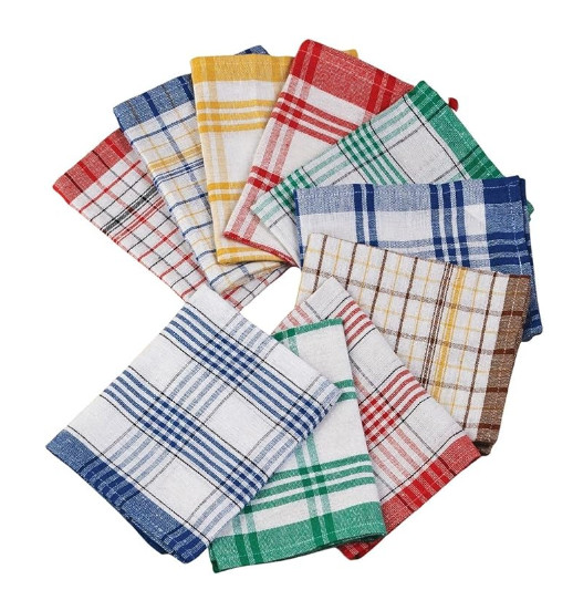 S Set Of 10 Ultra Absorbent Towels 100% Cotton New!