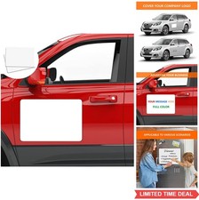 Blank Car Door Magnet 18x12 Inch White 2 Pack Soft Magnetic Vehicle Sign DIY