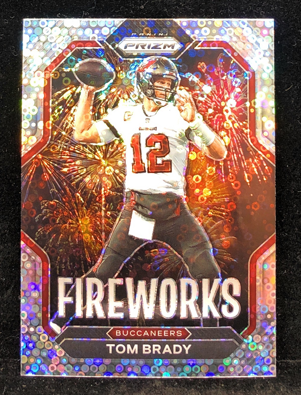 2022 Panini Prizm No Huddle Tom Brady #F-3 Fireworks Disco SP