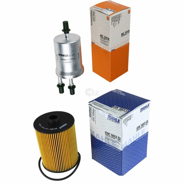Mahle / Knecht Set Filterpaket Kraftstofffilter KL 572 ÖLfilter OX 983D-image