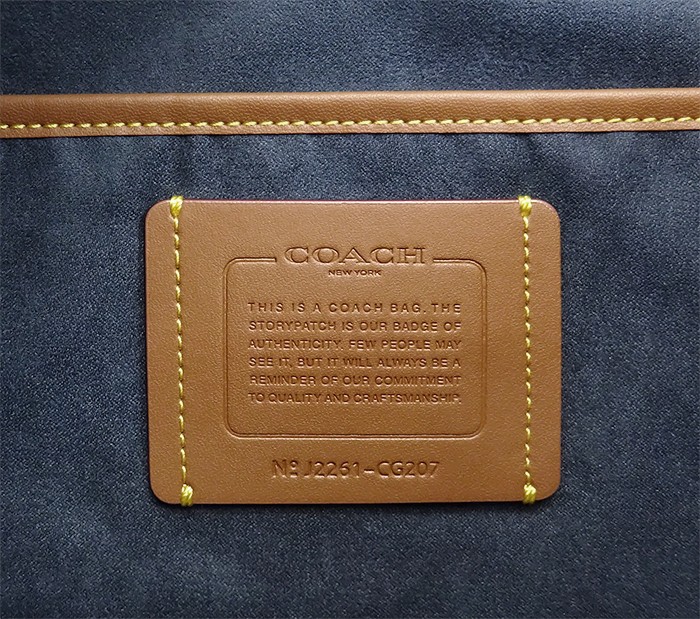 unused Coach Backpack Bag Drawstring Checkered Le… - image 8