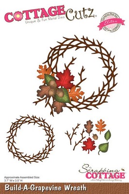Stanzformen Big Shot Sizzix Cottage Cutz Build-A-Grapevine Wreath