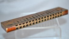 Antique Brass & Wood Harmonica - OLD