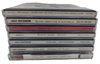 Elton John 8 CD Lot Tumbleweed Connection One Duets Live Australia Reg Strikes