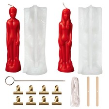 2PCS Silicone Body Candle Mold Human Women Me...