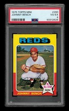 1975 Topps Mini Set-Break #260 Johnny Bench PSA 4 VG-EX