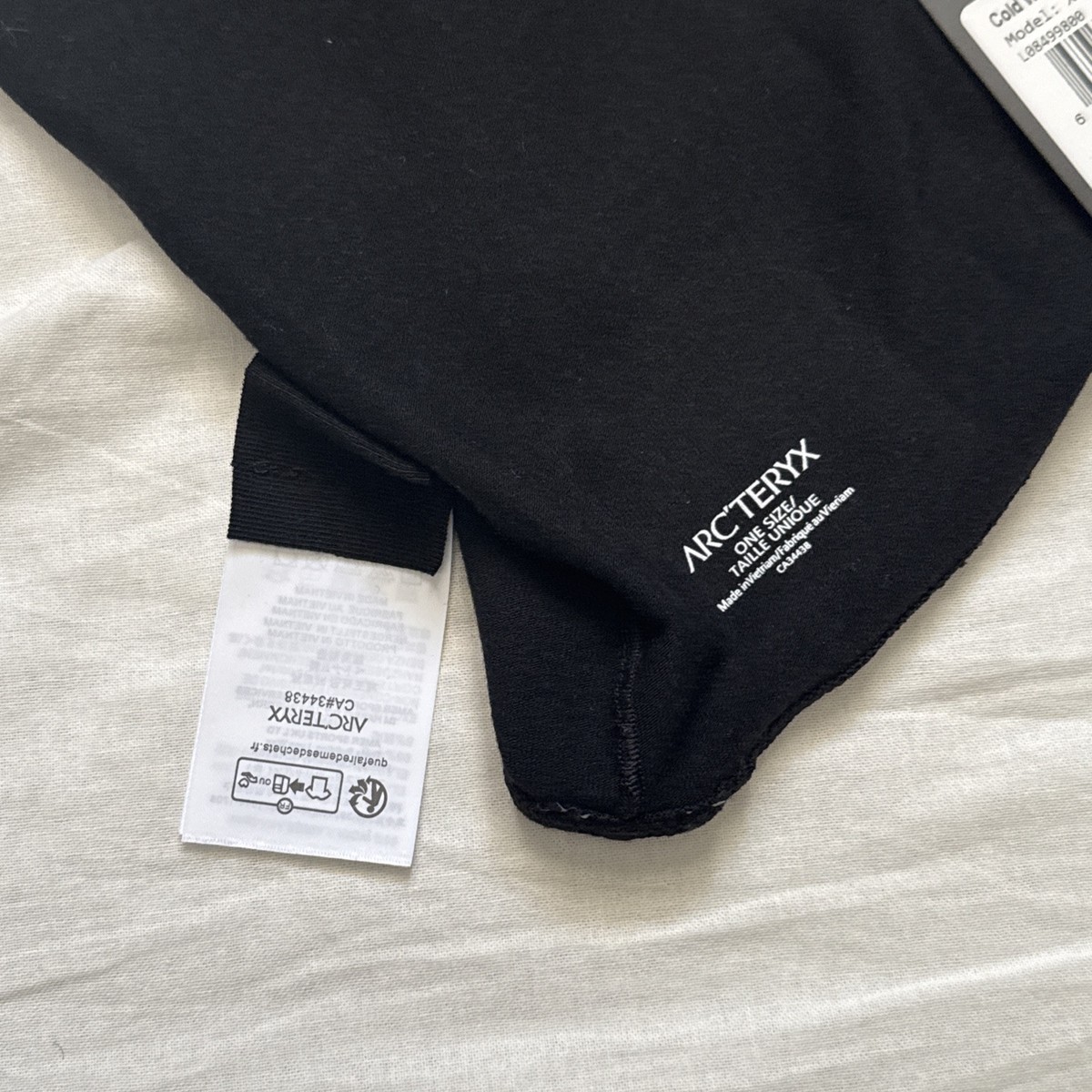 Arc'teryx Cold WX AR Wool Neck Gaiter Black Merino Wool NWT
