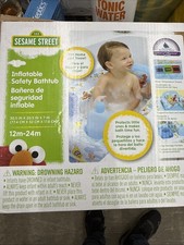 Sesame Street Inflatable Safety Bathtub For 12 to 24 Month Old