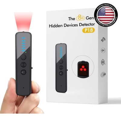Hidden Camera Detector 100 Feet Range Portable RF Signal Scanner Anti-Spy Device