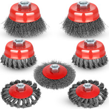 7pcs Wire Wheel For 4 12 Angle Grinder Wire Wheel Brush Cup Set With Threaded A