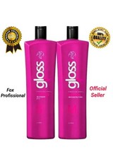 Fox Gloss Keratin Brazilian/Progressive Hair Treatment Brush Kit 2x1Lt O...