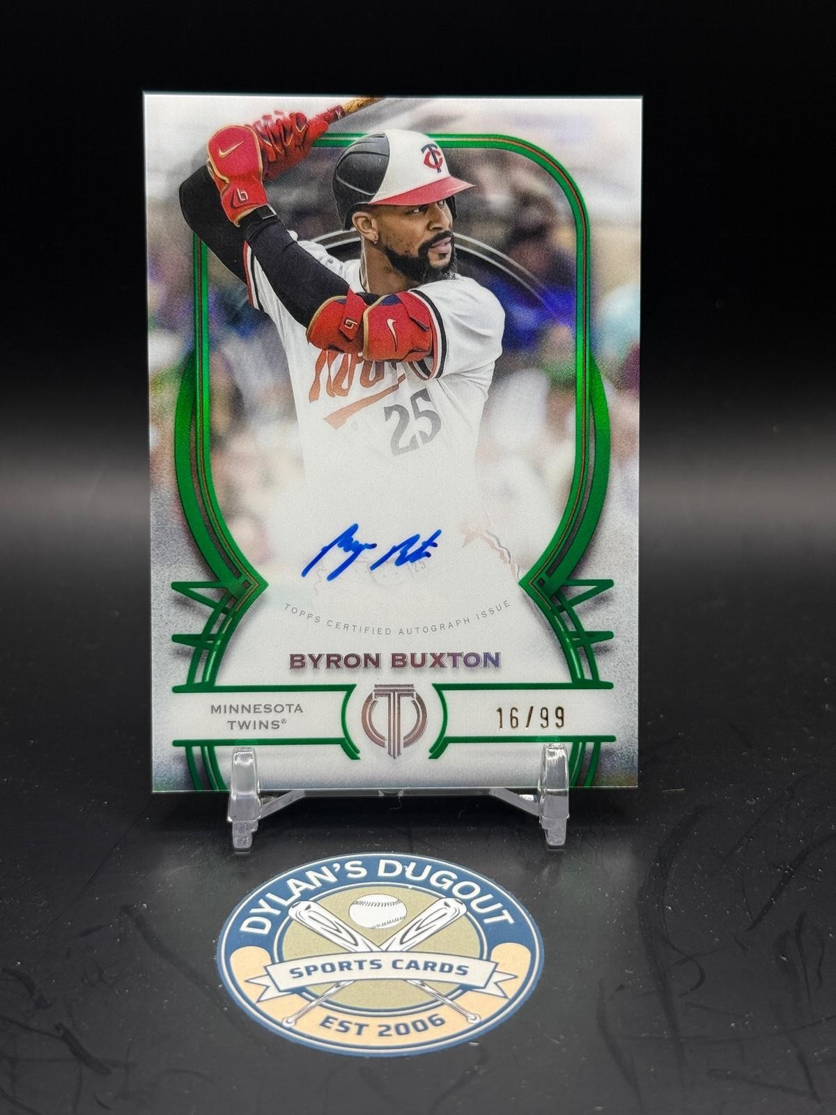 2026 Topps Tribute #TA-BB Byron Buxton Tribute Autographs Green /99 Auto