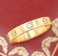 Cartier Diamond Mini Love Band Ring size US9.75 EU62 18k Rose Gold 750 Auth