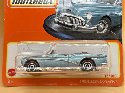 Matchbox 1953 Buick Skylark Convertible blau 15/100 Short Card sealed 2021