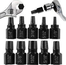 10 Pcs Screw Extractor Set, Hex Head Easy Out Bolt Extractor Set, Multi-Spline