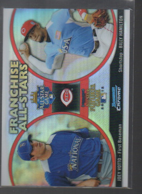 JOEY VOTTO/BILLY HAMILTON  2012 BOWMAN CHROME FRANCHISE ALL-STARS CARD #FAS-VH