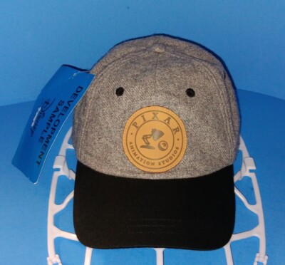 ''PIXAR ANIMATION STUDIOS'' Gray Flannel Strapback Hat (w/DEVELOPMENT SAMPLE Tag) 