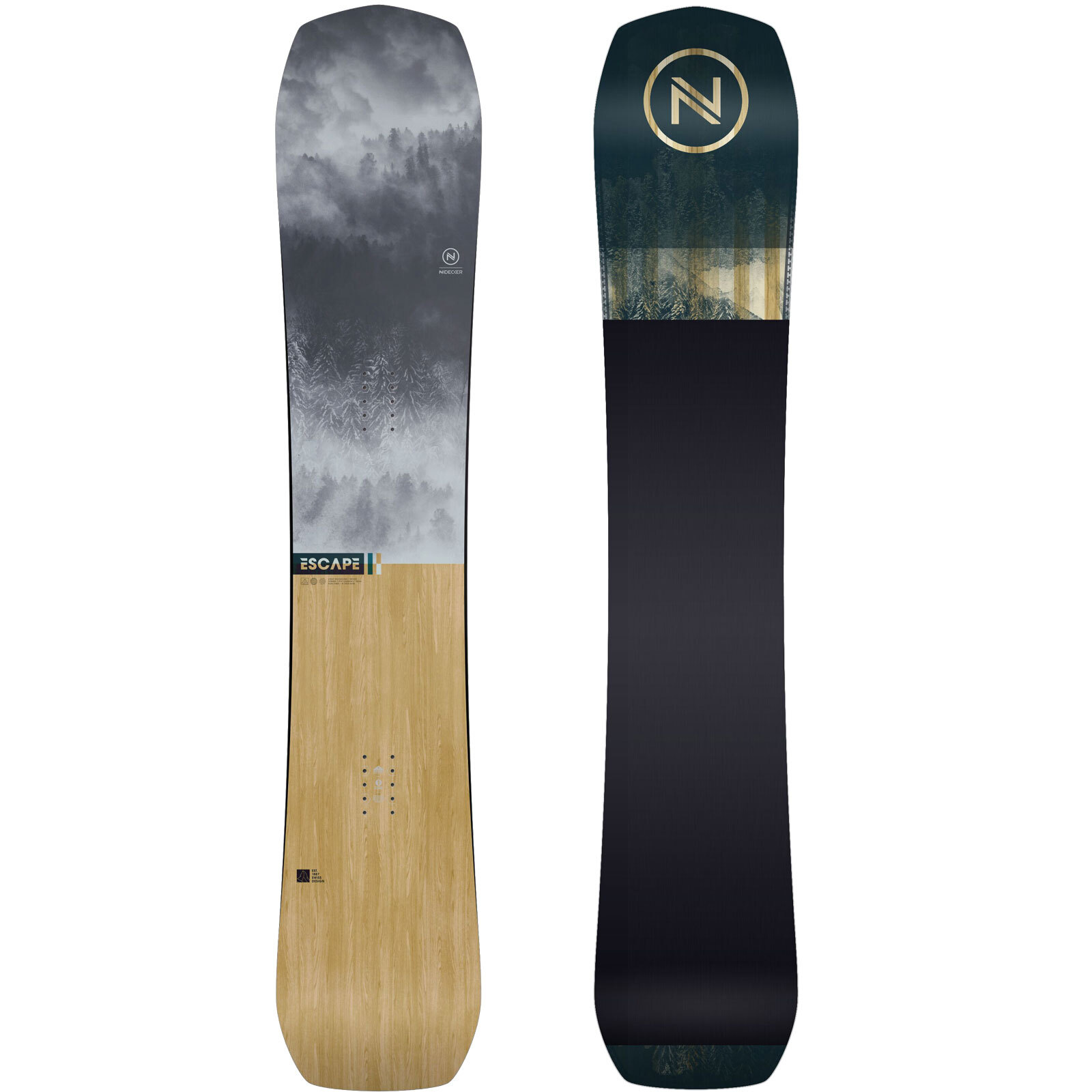 Nidecker Escape Hombres Snowboard All Mountain Freeride Freestyle 2024 Nuevo