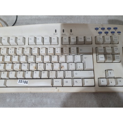 Teclado Samsung SDM4500P blanco con cable PS2 pad numérico QWERTY estándar para PC - Imagen 3 de 17