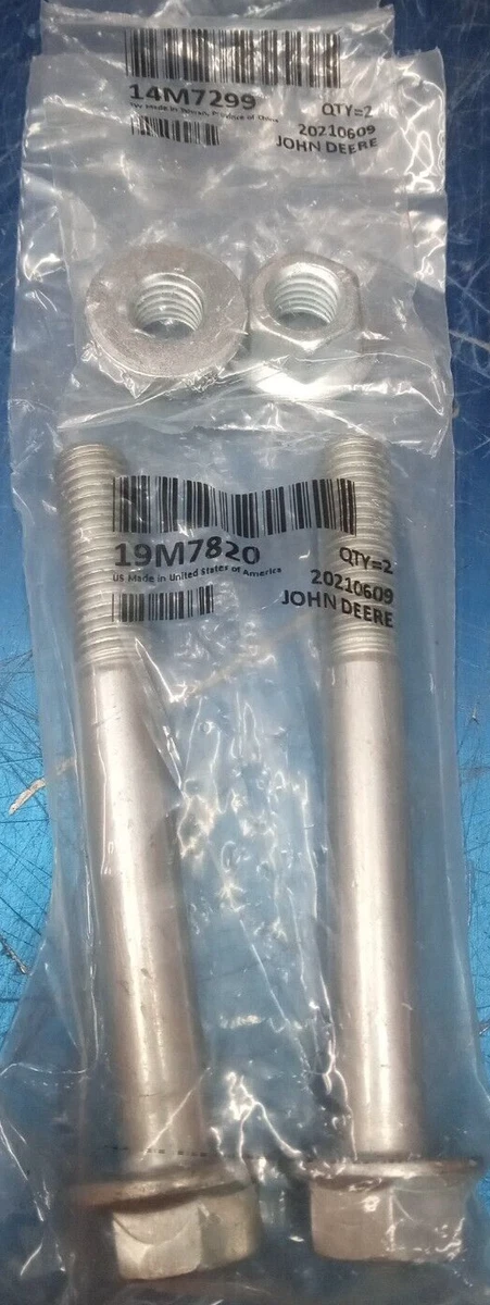 2x JOHN DEERE SCREW PART NUMBER: 19M7820 2x NUT # 14M7299 | eBay