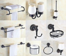 Oil Rubbed Bronze Bathroom Hardware Set Towel Bar Rail Bathroom Accessories Set