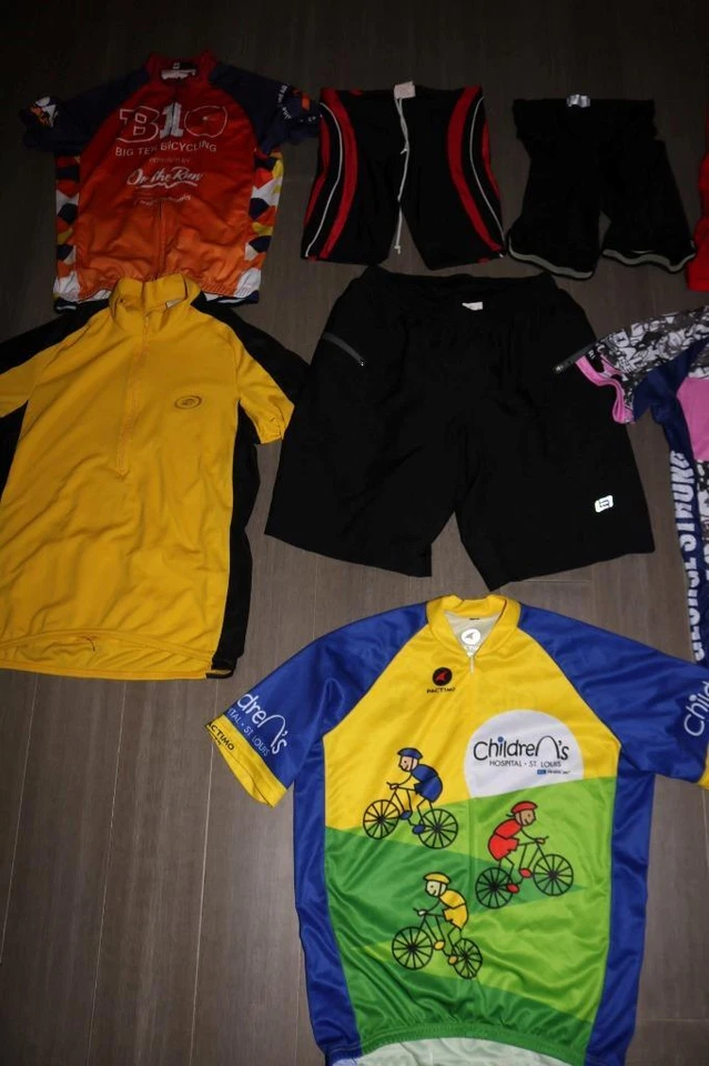 LOTE 12 CAMISETAS DE CICLISMO PARA HOMBRE VINTAGE NIKE SHORTS PRIMAL GIORDANA PEARL IZUMI S M Foto 3 de 4