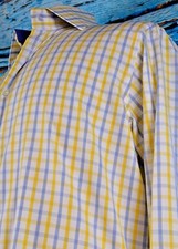 Barron  Co. Men's Dress Shirt Size 15 3/4 Plaid Long Sleeve Button Down Career