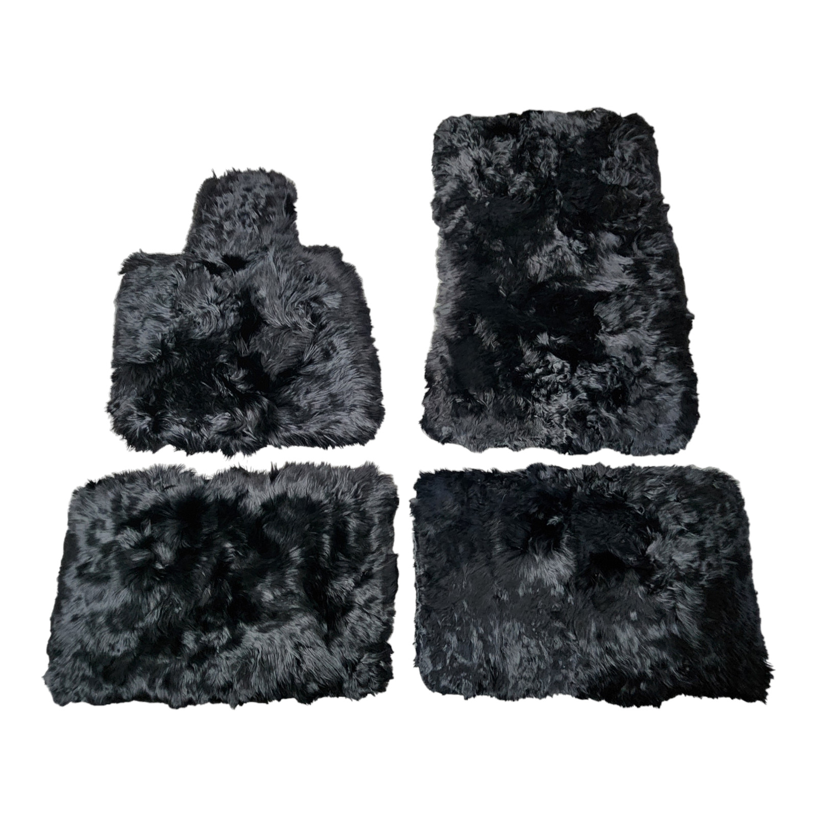 Geunine Black Alpaca Fur Mats  Rolls Royce Ghost Wraith Cullinan Phantom Spectre