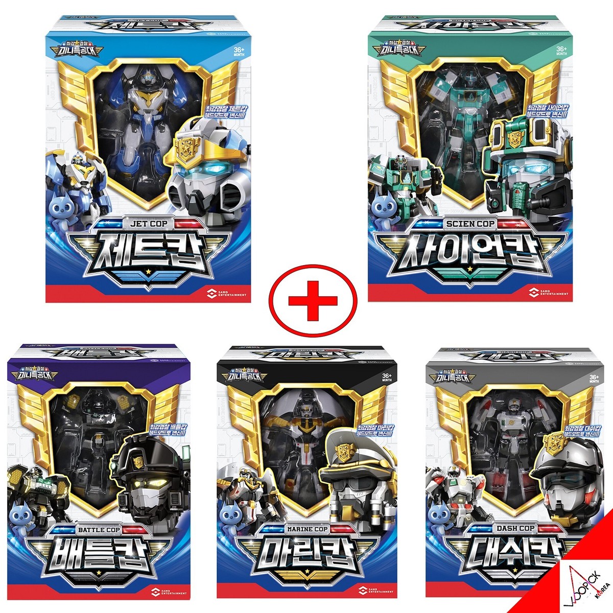 Miniforce Super Cops 5-Type Transformer Robot Set-Battle Dash Jet