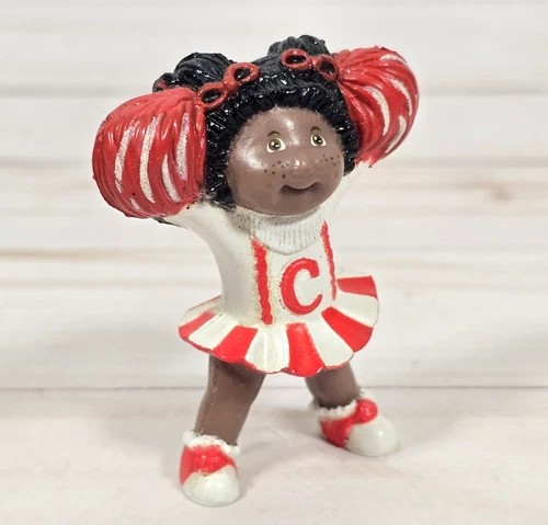 VINTAGE CABBAGE PATCH KIDS CHEERLEADER 2.5" PVC FIGURE RED WHITE 1984