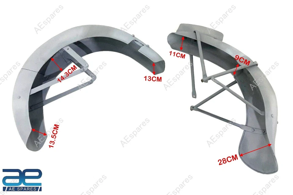 Juego de guardabarros guardabarros de acero crudo para BMW R25 1950 S2u Foto 2 de 4