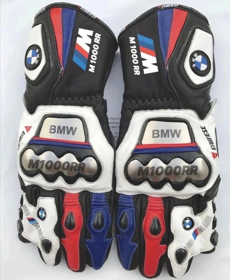 BMW M1000RR Motorcycle Motorbike Racing Leather Gloves BMW Motorrad Riding Gants