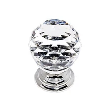 Alno C210-CLR/PA Swarovski Crystal 1 1/4" Crystal Knob Polished Antique