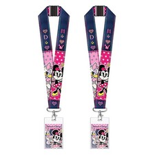 Disney Minnie  Daisy Lanyards With Card Holder 2 Pack 