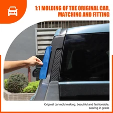 Blue Carbon Fiber Rear Window Spoiler Pillar Cover Trim For Ford Maverick 22+ US